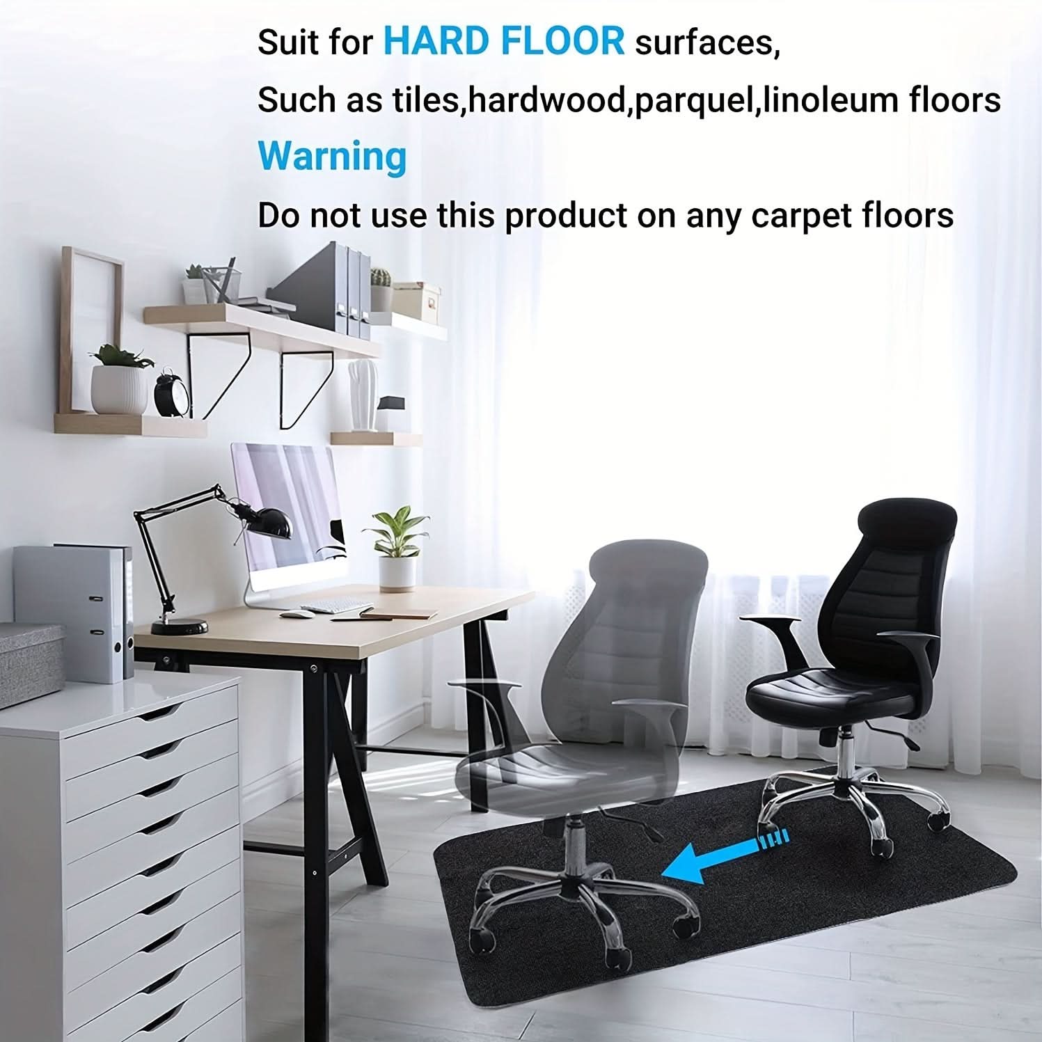 Chair Mat | Protects Hardwood Floors | 5 Colors, 2 Sizes | Jasper