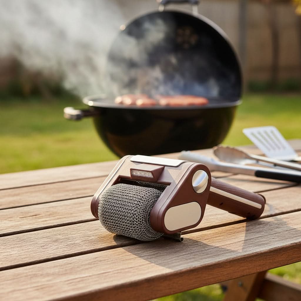 Grill Cleaning Brush | Stainless Steel Roller | USB Rechargeable | Granite