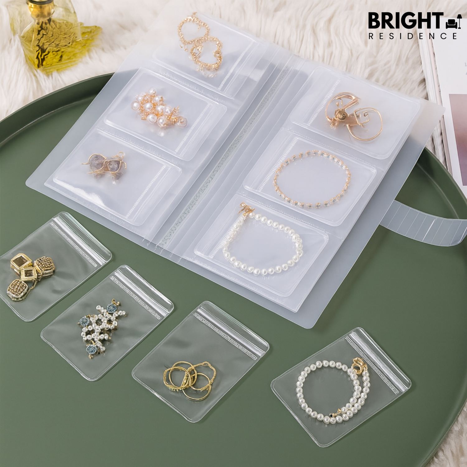 Jewelry Organizer | 30 Clear Sleeves | Tangle-Free and Travel-Ready | Drift