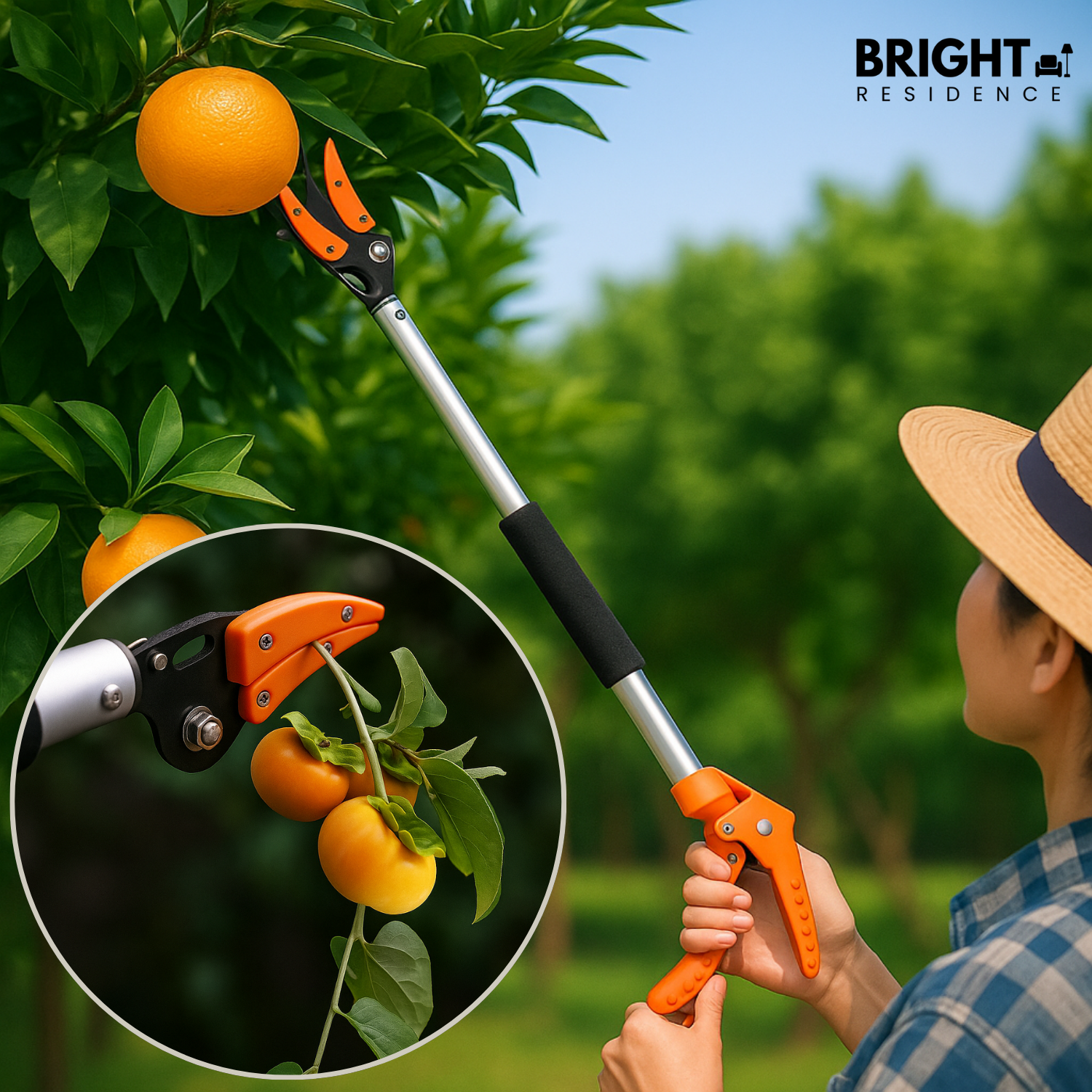 Hedge Shears | Trim High Hedges from the Ground | Adjustable Head | Bramble