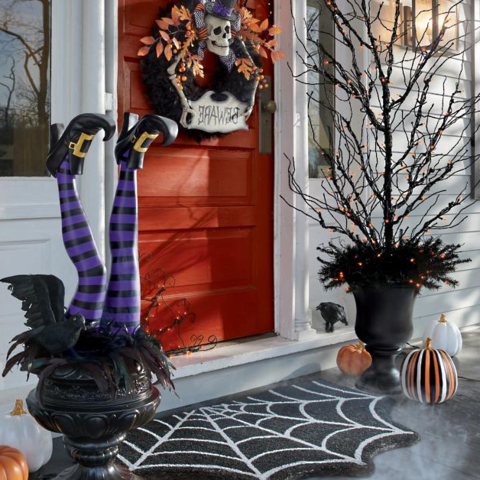 Witch Leg Yard Stakes | Set of 2 Resin Stakes | Indoor and Outdoor | Thistle