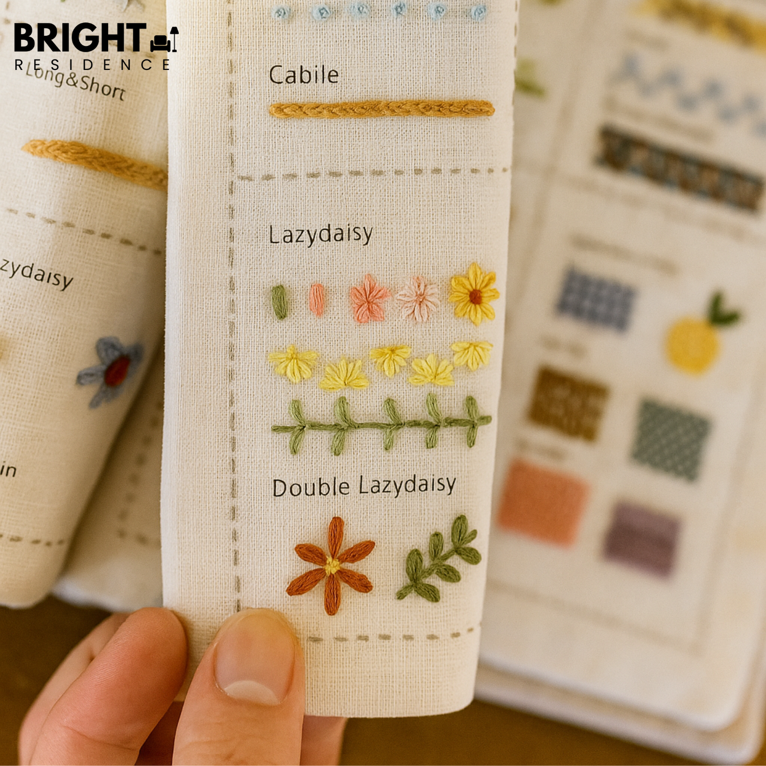 Embroidery Practice Book | 86 Stitches | Reusable Linen Pages | Fable