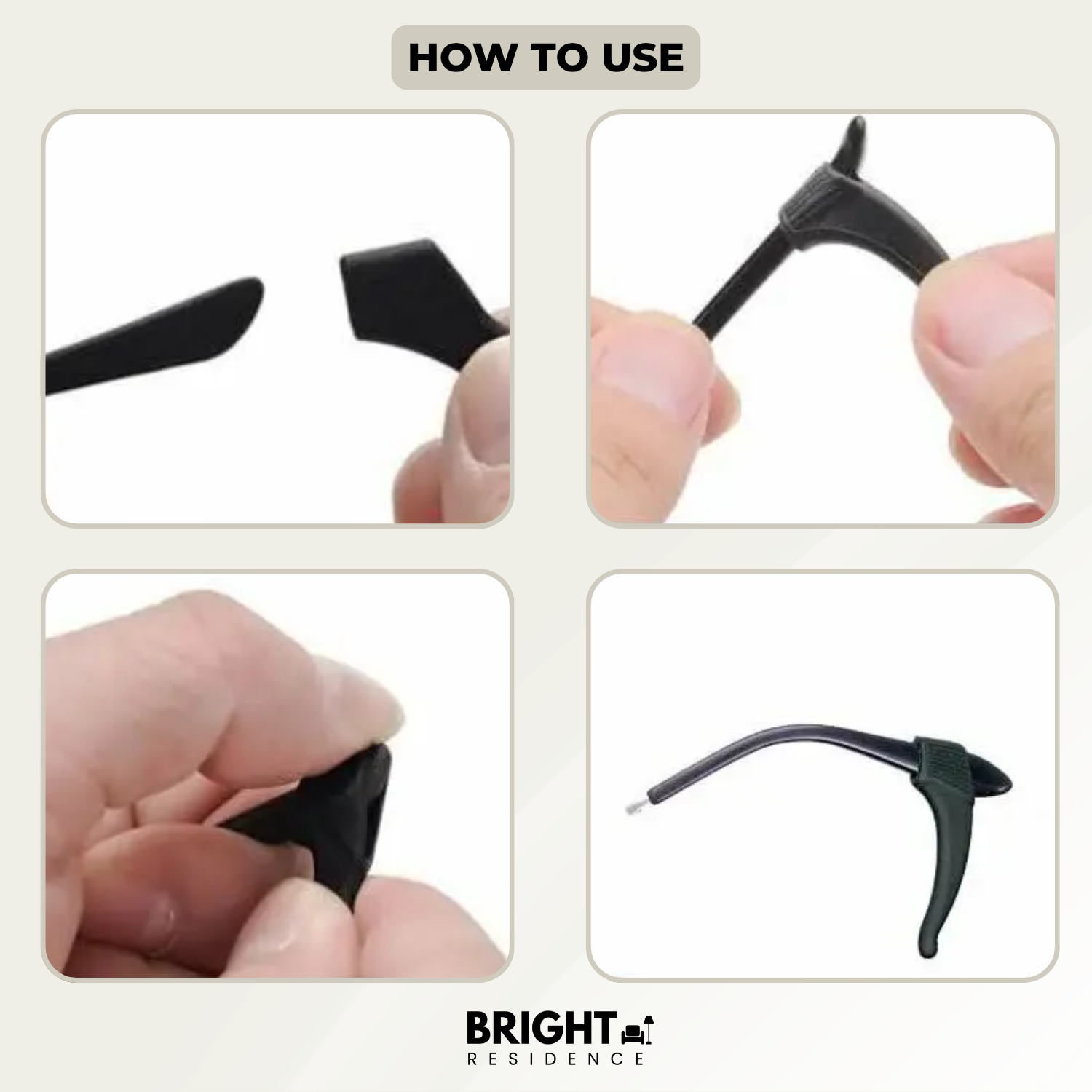 Eyeglass Grips | Soft Silicone | Fits Most Eyewear Arms | Cairn