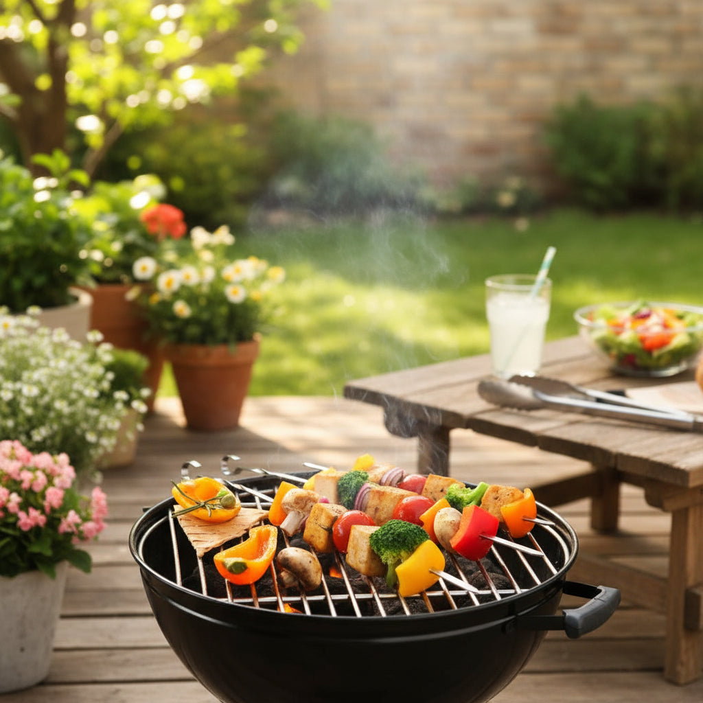 BBQ Skewers | 23.6 In Long Handles | Set of 6 Reusable | Mica