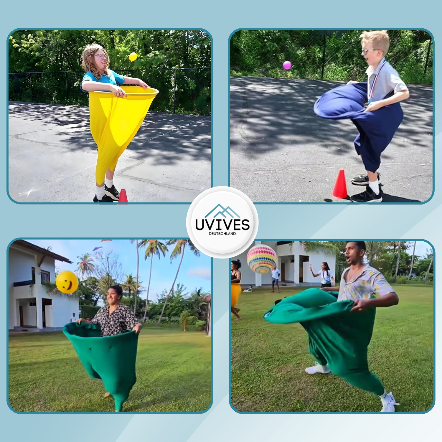 Outdoor Toss Game | 8 Inflatable Balls | Pump Included | Clover