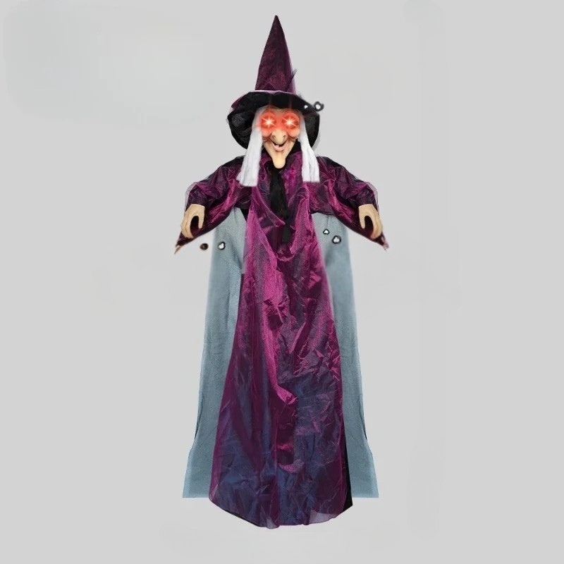 Halloween Witch Decoration | 70 in Life Size | Motion and Sound Sensor | Sylvan