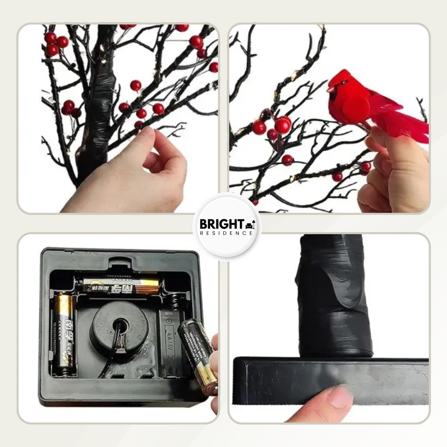 Christmas Tree | 21 Inch Tabletop Size | Warm LED Lights | Elder