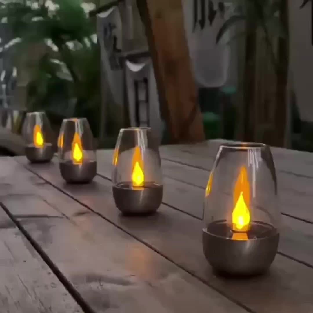 Solar Candle Light | Simulated Flame | IP44 Weatherproof | Hearth