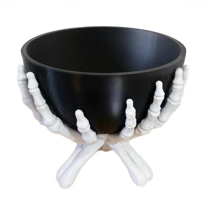 Candy Bowl | Skeleton Hand Design | Removable Dish for Easy Rinsing | Terra