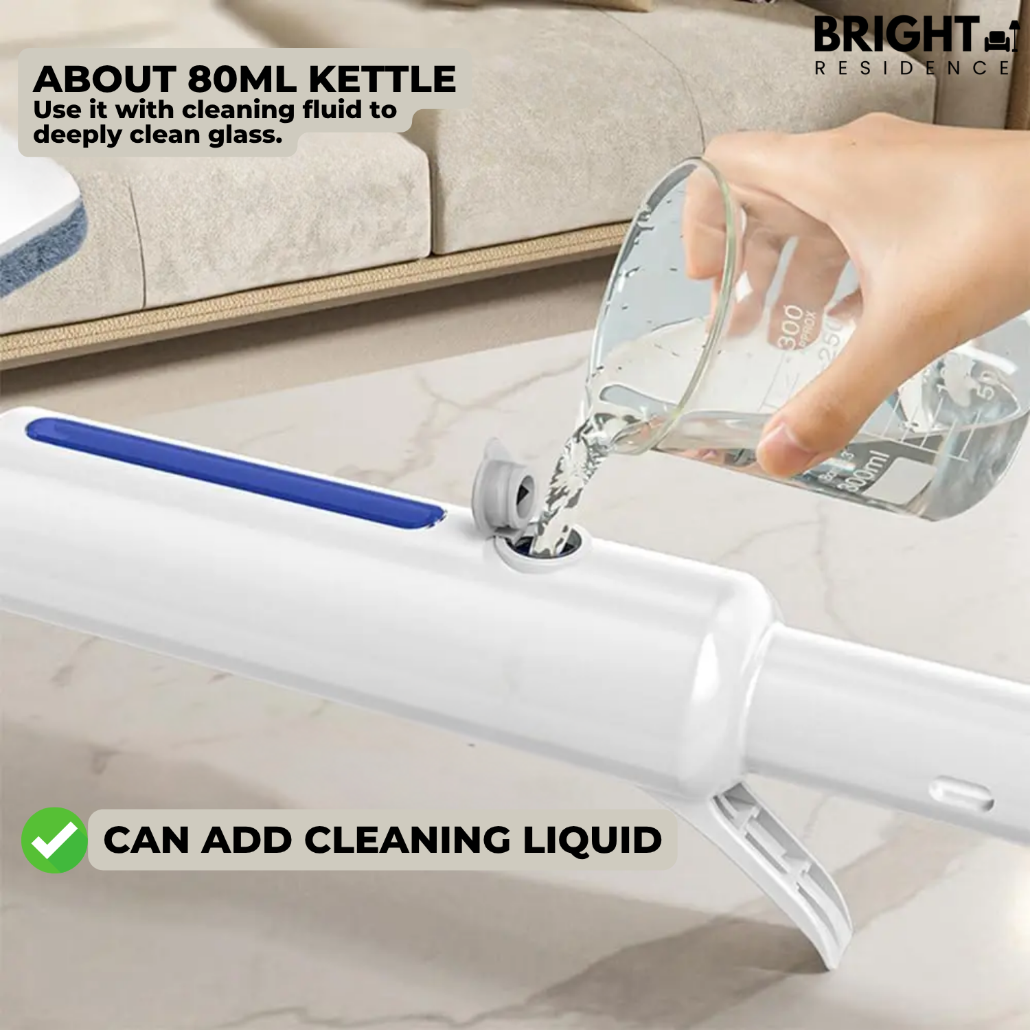 Window Cleaner | Spray and Wipe in One Tool | Long Reach Pole | Brook