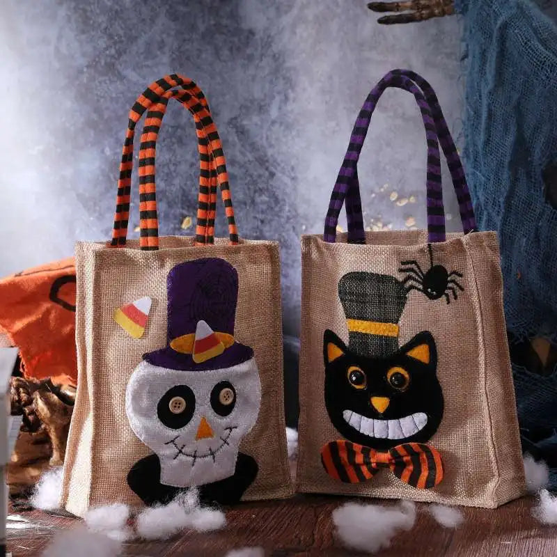 Trick-or-Treat Bag | Washable Cotton Linen | 4 Character Designs | Willow