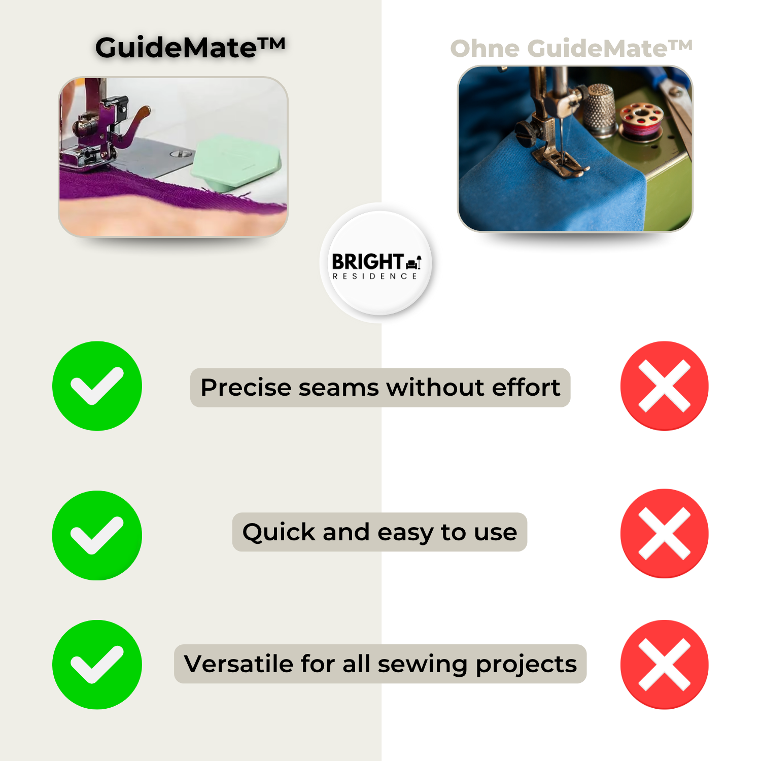 Magnetic Seam Guide | Strong Magnetic Hold | Integrated Measuring Scale | Alder