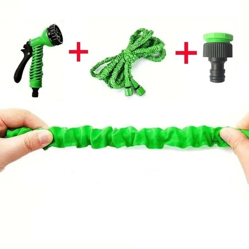 Garden Hose | Expands for Easy Storage | 7 Spray Patterns | Inlet