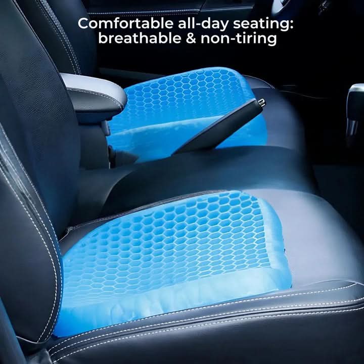 Seat Cushion | Cooling Gel Memory Foam | Non-Slip Base | Lagoon