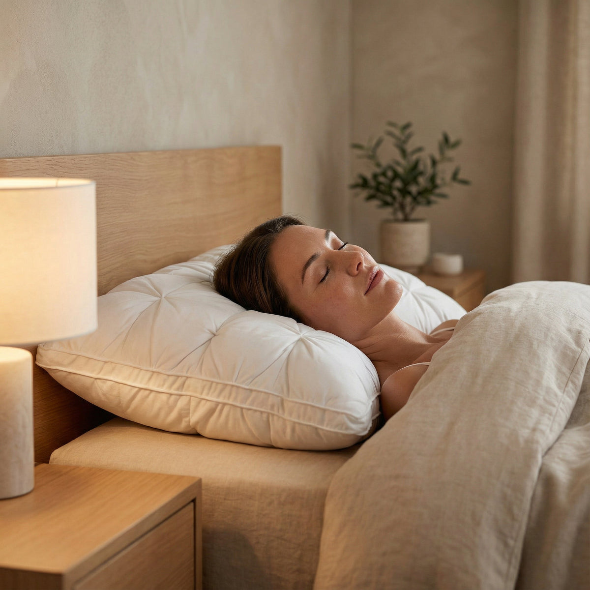 Down Pillow | Soft Hotel-Style Support | Breathable Cotton Cover | FederTraum