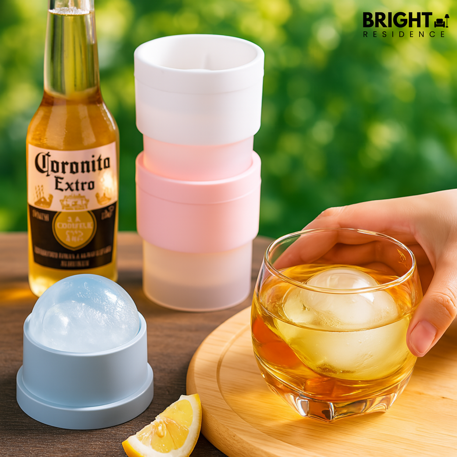 Ice Ball Maker | 2.4 in Round Ice | Stackable Molds | Bourne