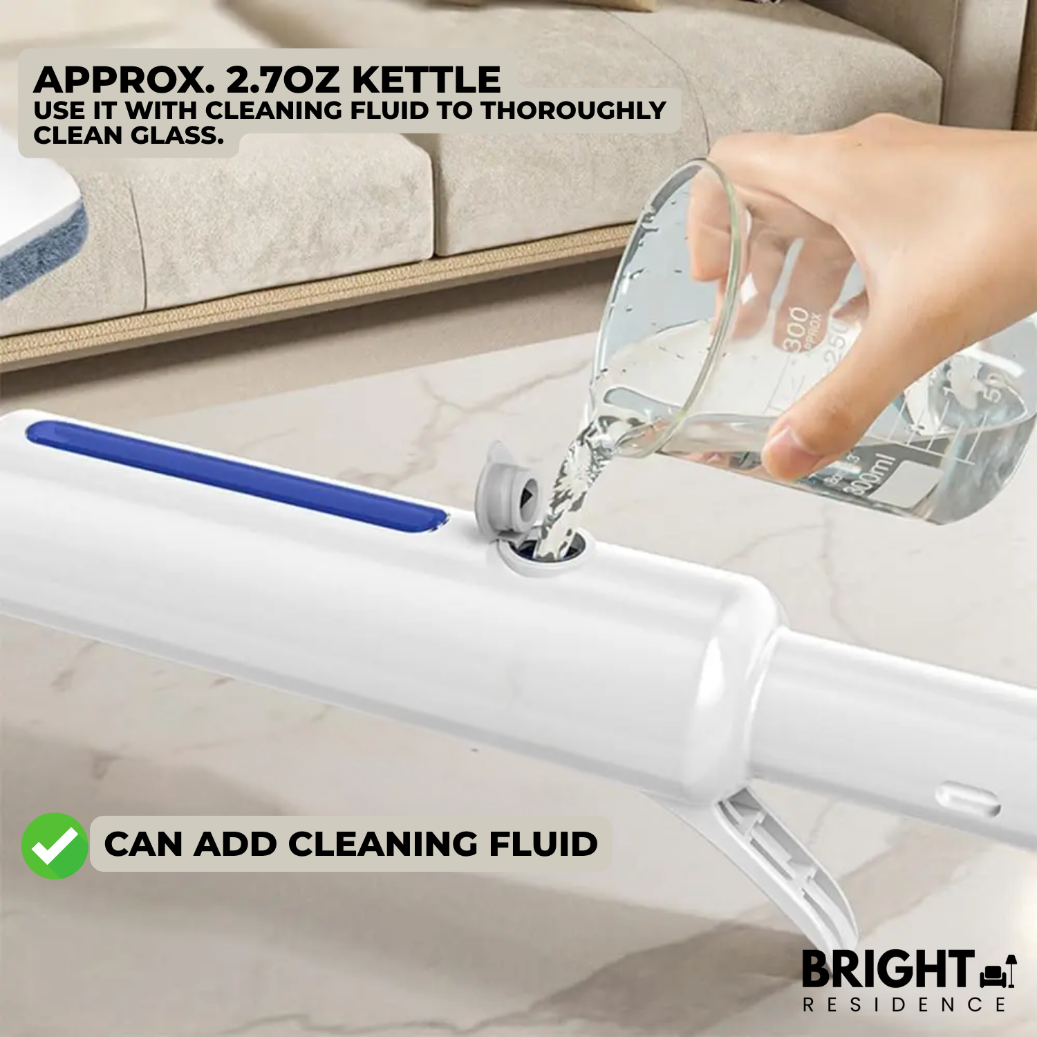 Window Squeegee | Reaches Up To 51 In | Built-In Sprayer | Crest