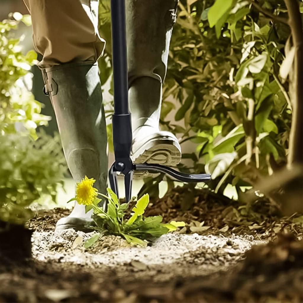 Weed Puller | Stand-Up, No Bending | Stainless Steel Root Grip | Orchard