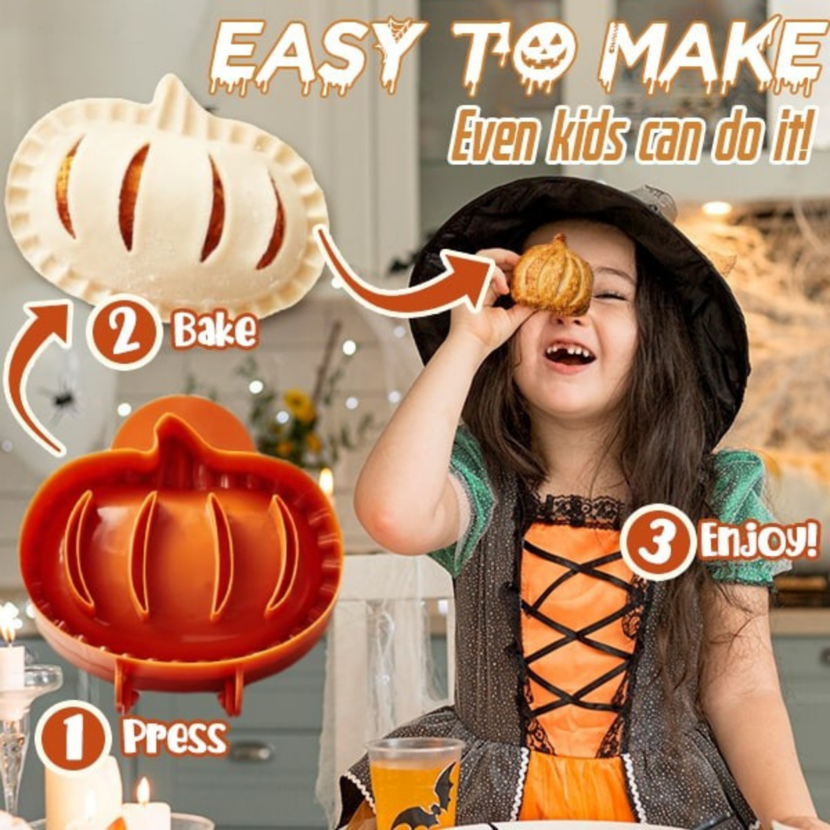 Hand Pie Mold | Pumpkin, Apple and Acorn | BPA Free ABS Plastic | Tamarind