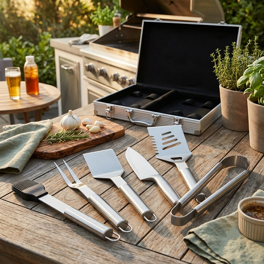 BBQ Tool Set | Stainless Steel | Includes Carry Case | Mesa