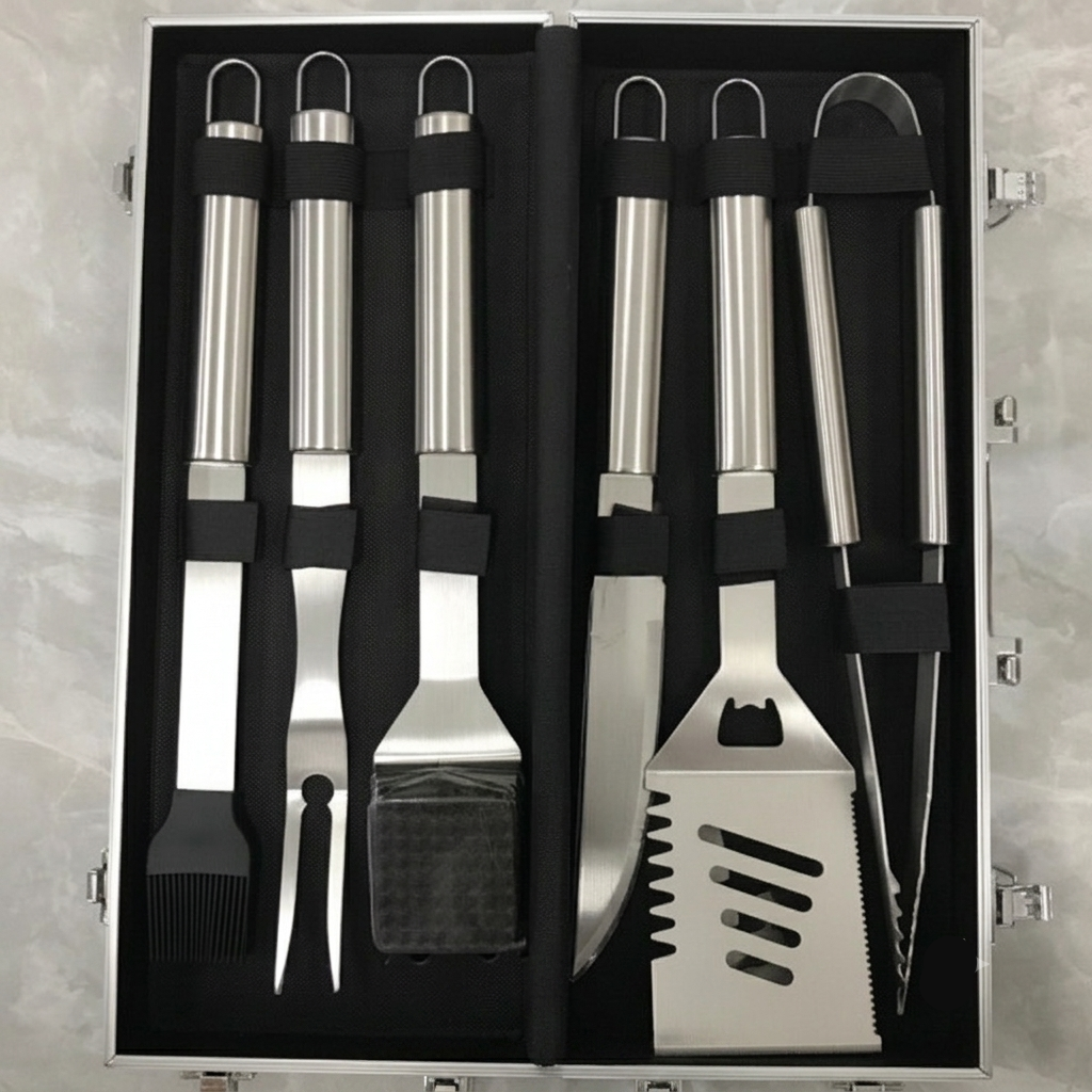 BBQ Tool Set | Stainless Steel | Includes Carry Case | Mesa