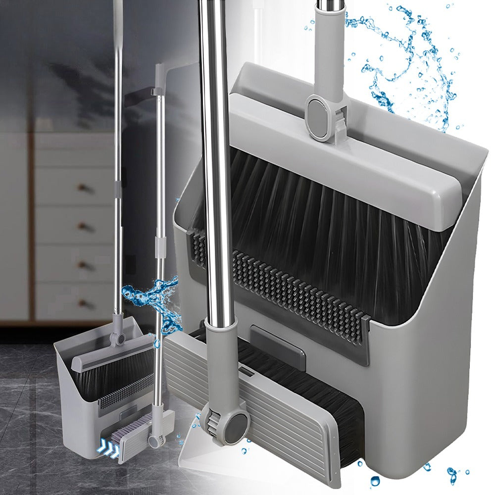 Broom and Dustpan Set | Dense PVC Bristles | Upright Storage | Harrow