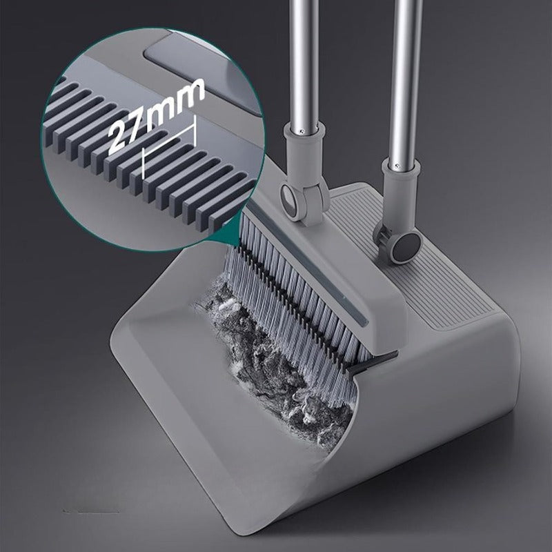 Broom and Dustpan Set | Dense PVC Bristles | Upright Storage | Harrow