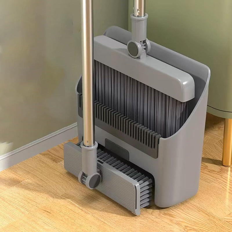 Broom and Dustpan Set | Dense PVC Bristles | Upright Storage | Harrow