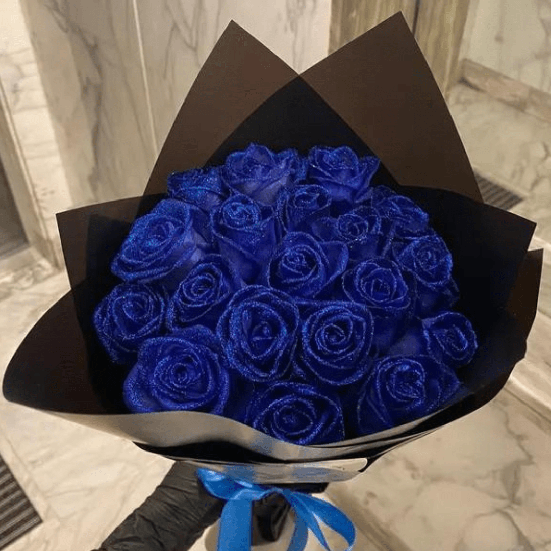 Artificial Roses | Glitter Sparkle Finish | 30 Or 50 Pieces | Opal