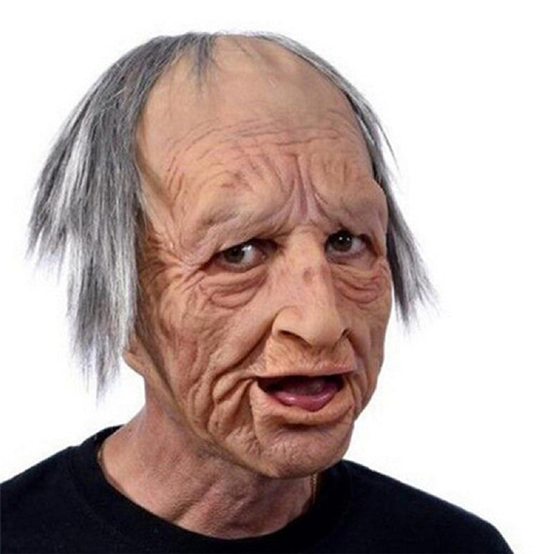Halloween Mask | Full Face Natural Latex | Fits Heads Up to 24 in | Slate