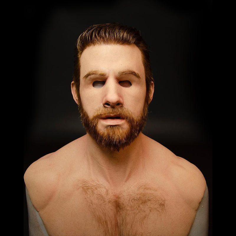 Halloween Mask | Full Face Natural Latex | Fits Heads Up to 24 in | Slate
