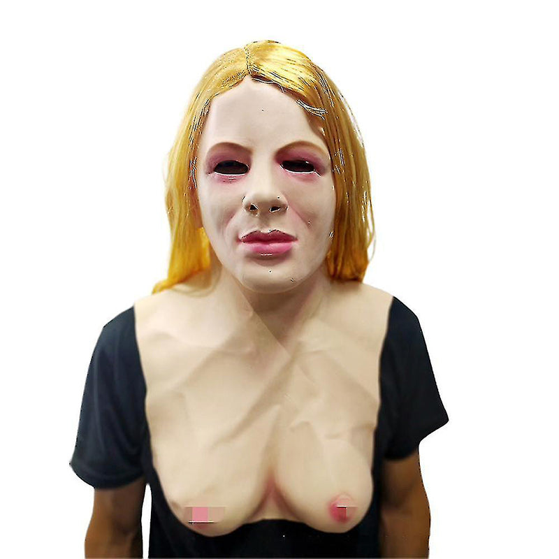 Halloween Mask | Full Face Natural Latex | Fits Heads Up to 24 in | Slate