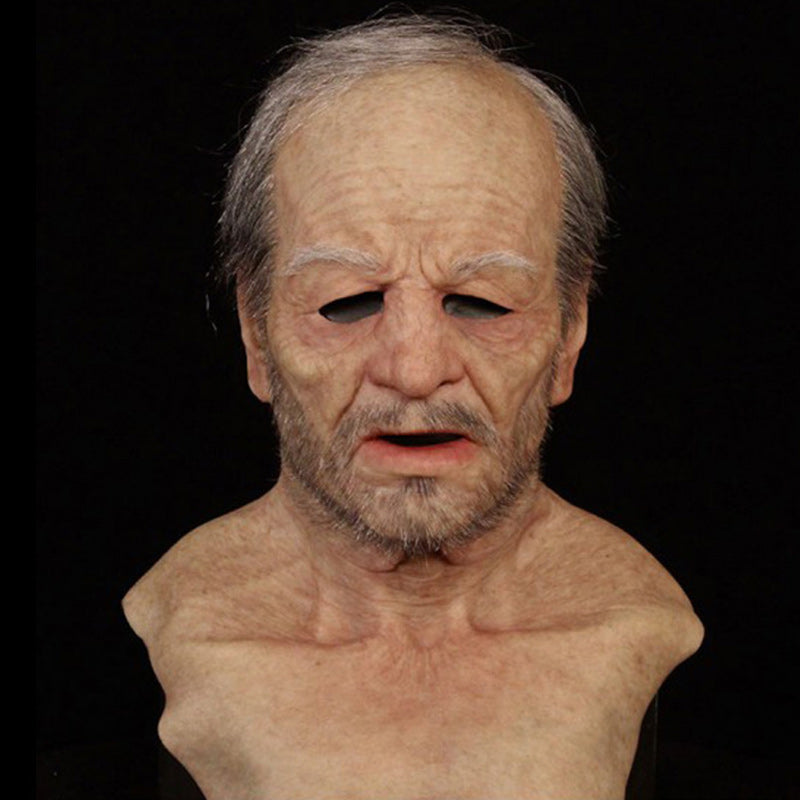 Halloween Mask | Full Face Natural Latex | Fits Heads Up to 24 in | Slate
