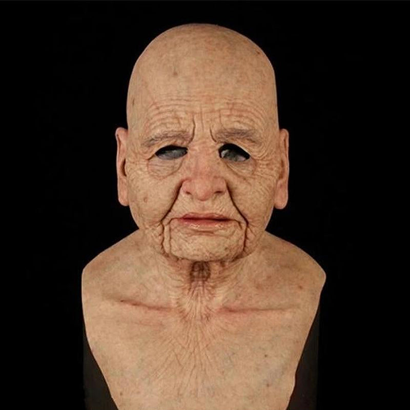 Halloween Mask | Full Face Natural Latex | Fits Heads Up to 24 in | Slate