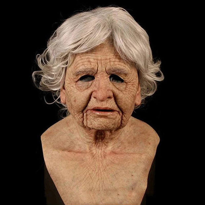 Halloween Mask | Full Face Natural Latex | Fits Heads Up to 24 in | Slate