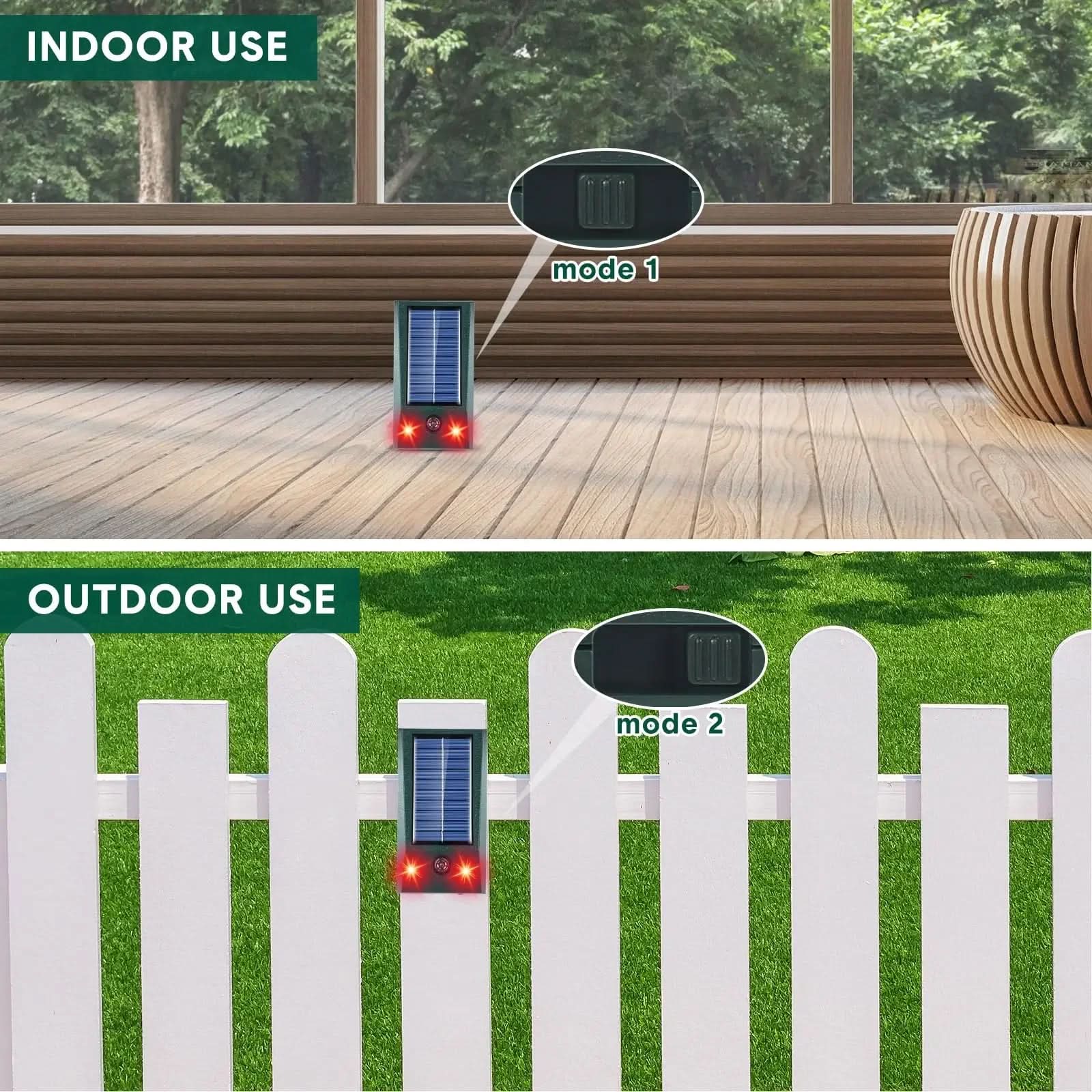Bird Repellent | Solar Powered | 26 Ft Motion Sensor | Ibis