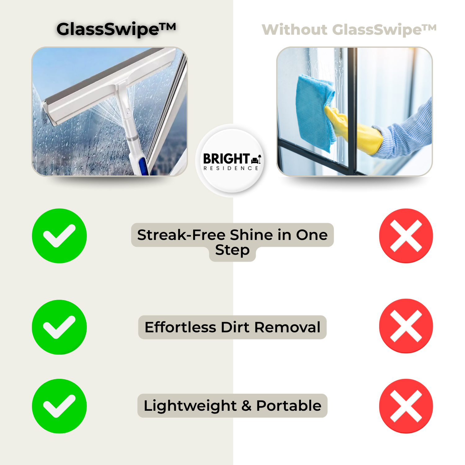 Window Cleaner | Spray and Wipe in One Tool | Long Reach Pole | Brook