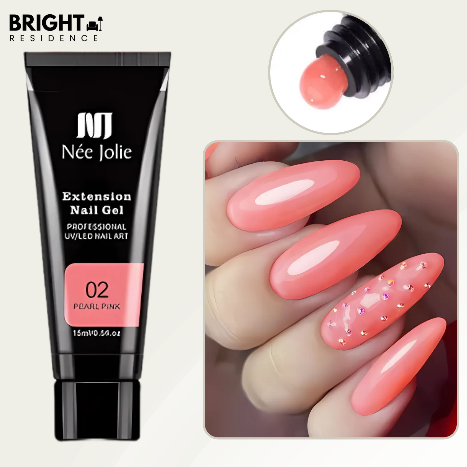 Nail Extension Kit | No UV Lamp Needed | Sets In 2 Minutes | Citrine