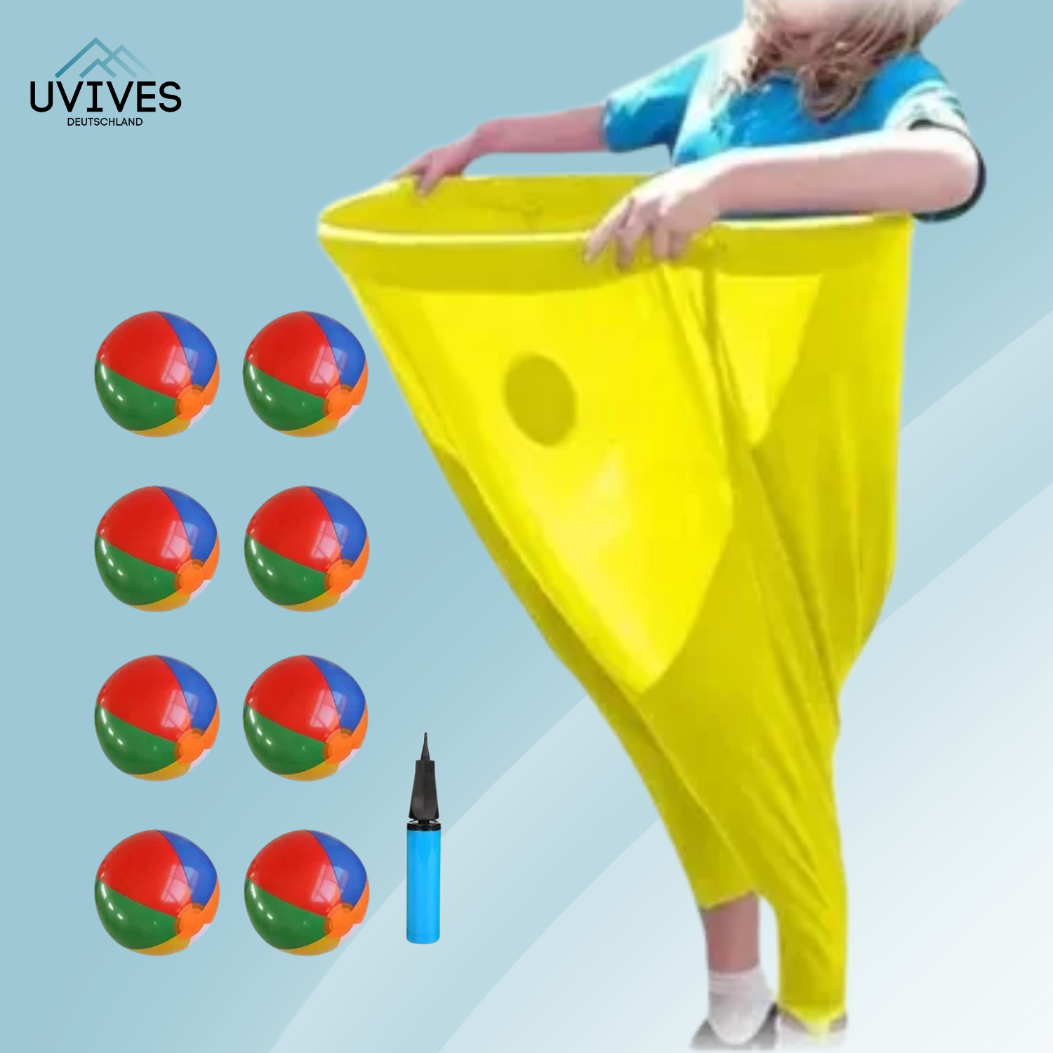 Outdoor Toss Game | 8 Inflatable Balls | Pump Included | Clover