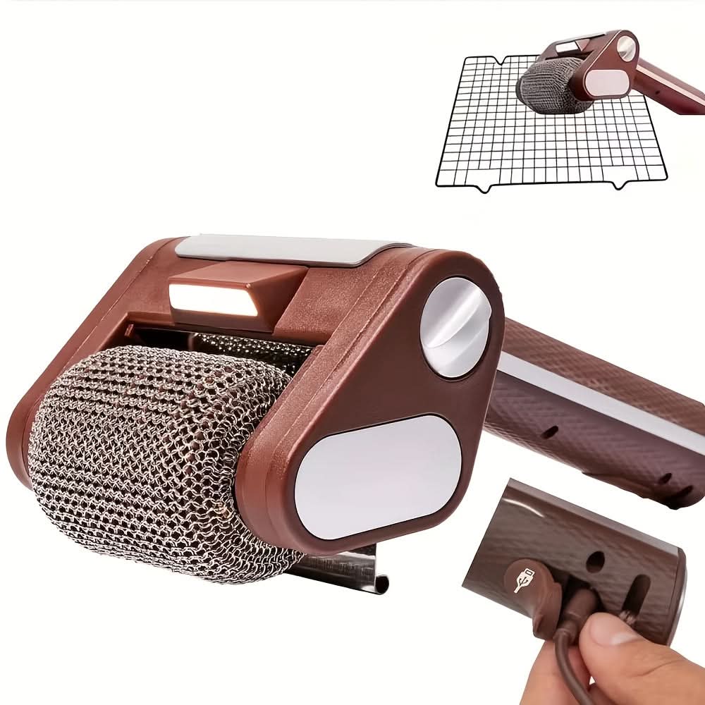 Grill Cleaning Brush | Stainless Steel Roller | USB Rechargeable | Granite
