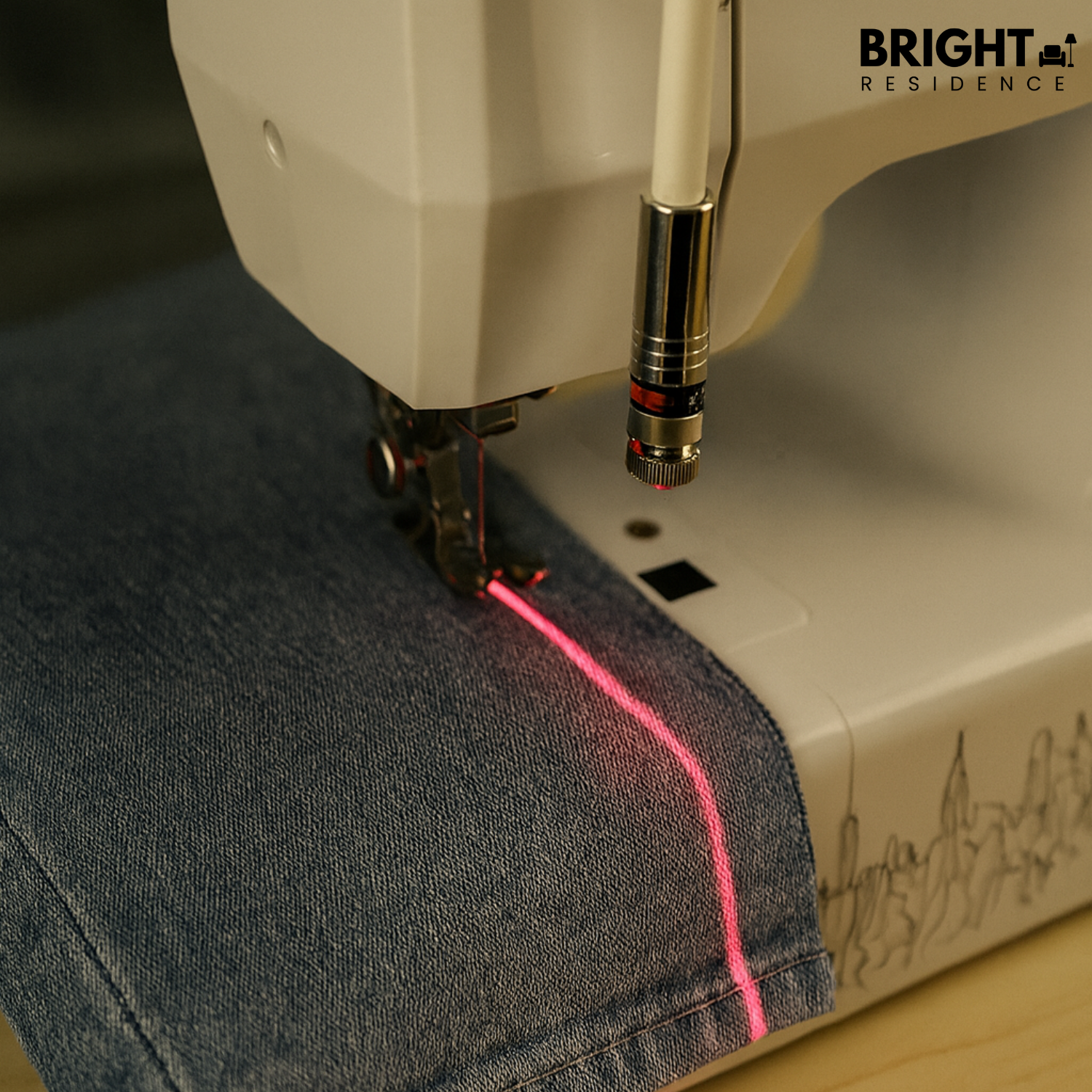Sewing Machine Laser Guide | 360 Degree Flexible Neck | Magnetic Base | Dawn