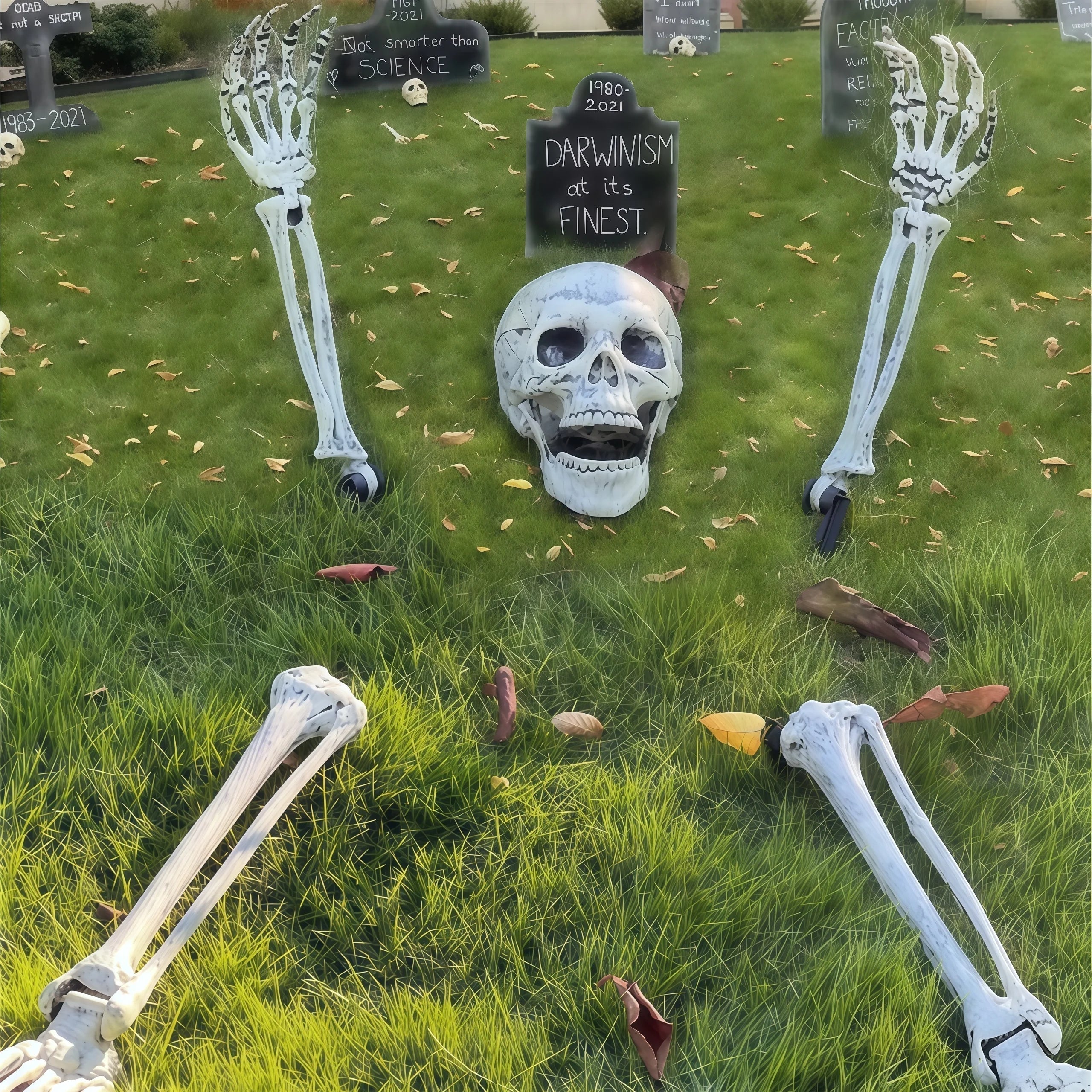 Halloween Yard Stakes | Skeleton Arms and Legs | Weather Resistant | Weald