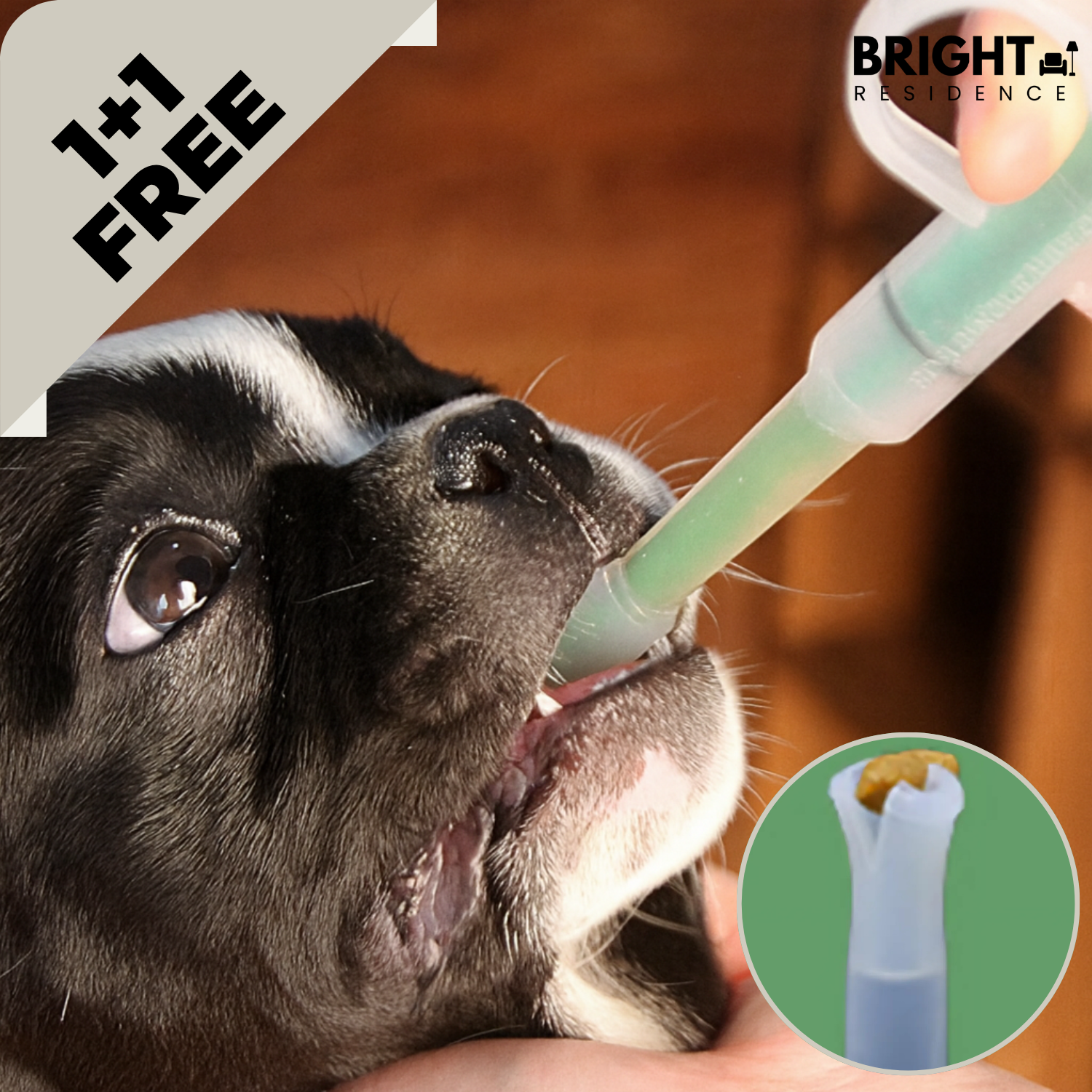 Pet Pill Dispenser | Soft Silicone Tip | For Pills, Capsules and Liquids | Fern