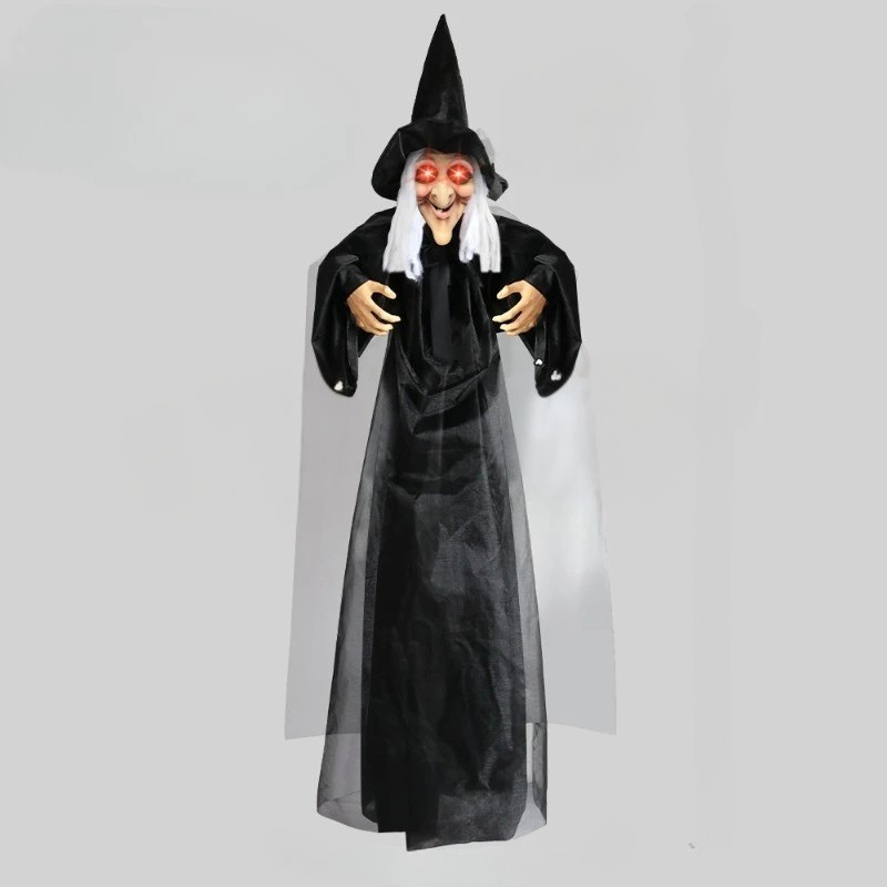 Halloween Witch Decoration | 70 in Life Size | Motion and Sound Sensor | Sylvan