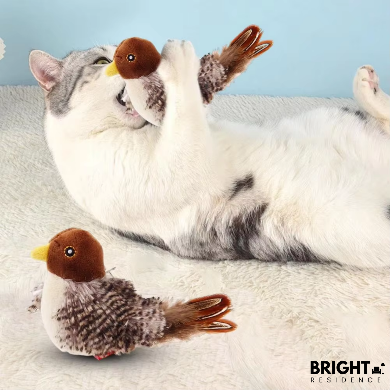 Cat Toy | Realistic Chirping Bird Sounds | Touch Activated | Aviary