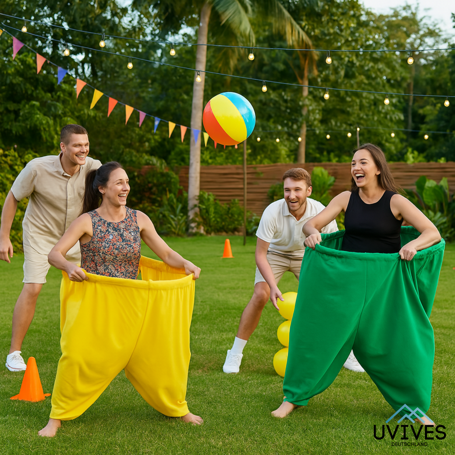 Outdoor Toss Game | 8 Inflatable Balls | Pump Included | Clover