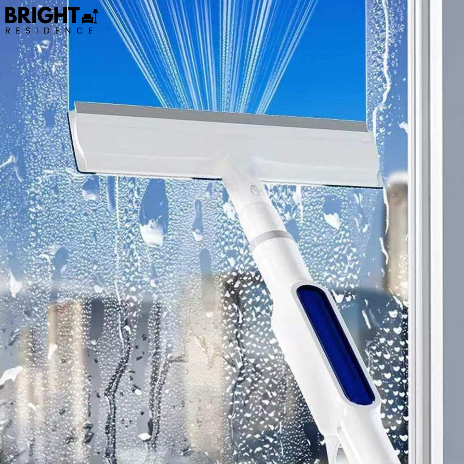 Window Cleaner | Spray and Wipe in One Tool | Long Reach Pole | Brook