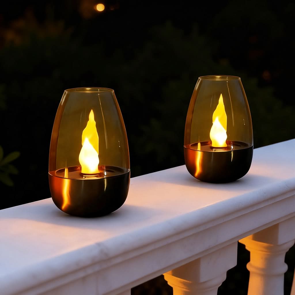 Solar Candle Light | Simulated Flame | IP44 Weatherproof | Hearth
