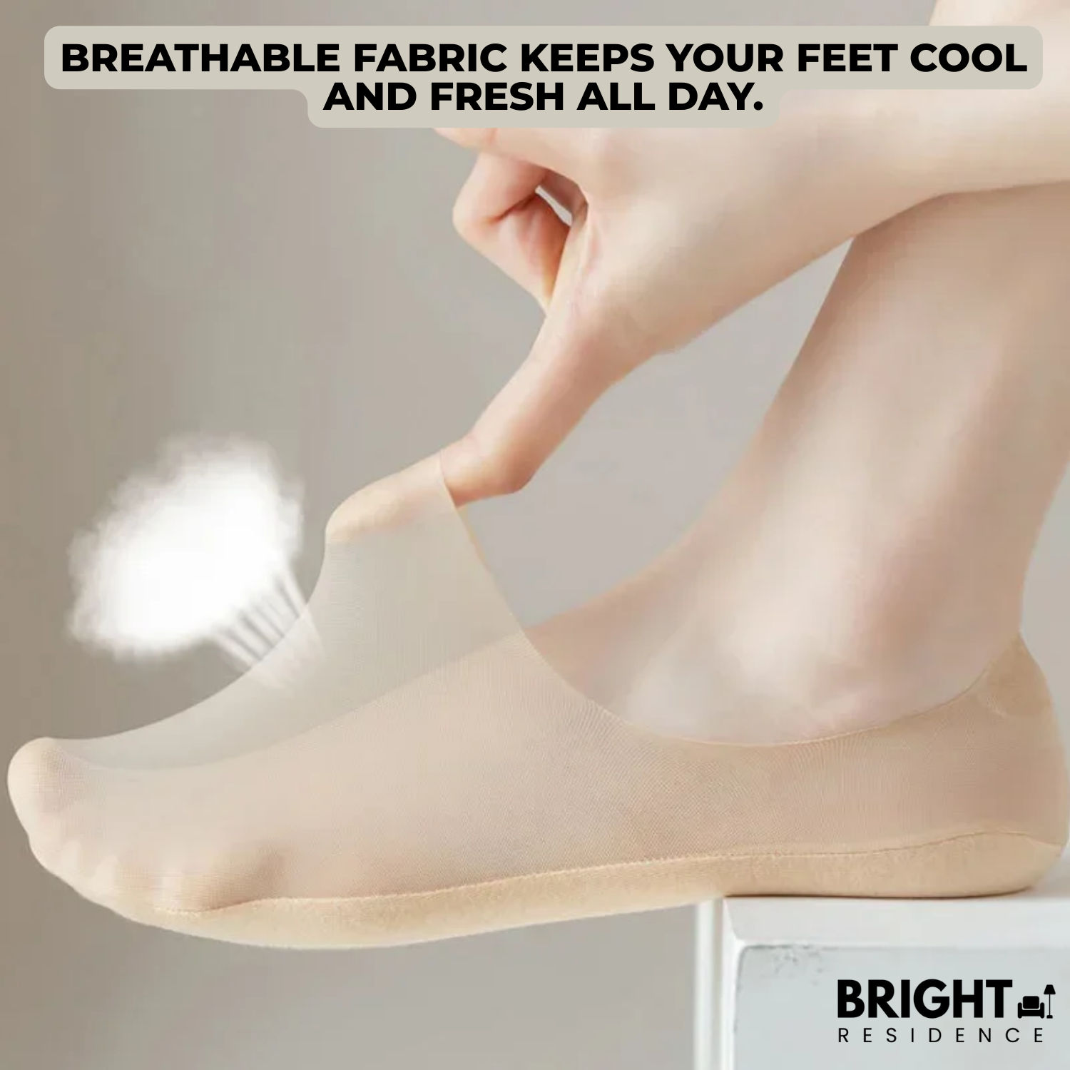 No Show Socks | Soft Breathable Cotton | Seamless One Size Fit | Azure