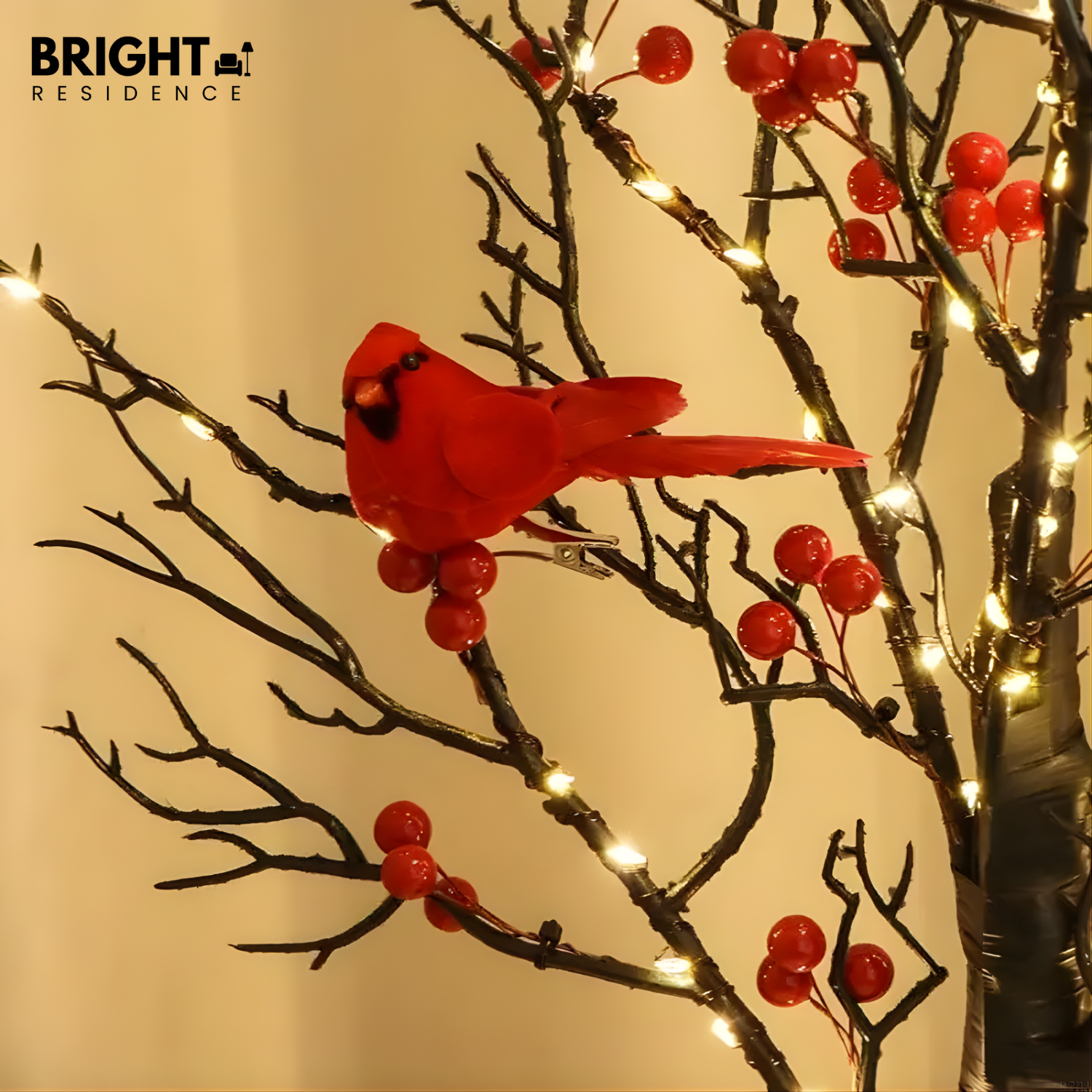 Christmas Tree | 21 Inch Tabletop Size | Warm LED Lights | Elder